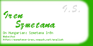 iren szmetana business card