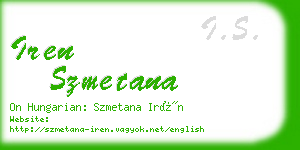 iren szmetana business card